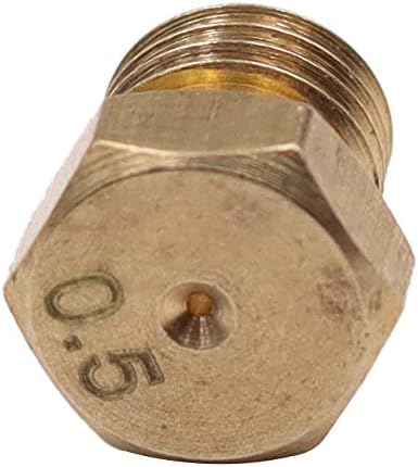 Miniatura 5 de Boquilla de chorro de latón M6 × 0.030  0.315 in de longitud, hexagonal de 0.276 in  Compatible con gas, calentador de agua y sistema de calefacción