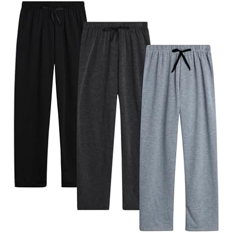 Sweet Hearts Girls' Sweatpants - 3 Pack Active Fleece Open Bottom Sweatpants - Casual Performance Pants: Made in USA, Size 14-16, Black/Heather Grey/Charcoal Cover