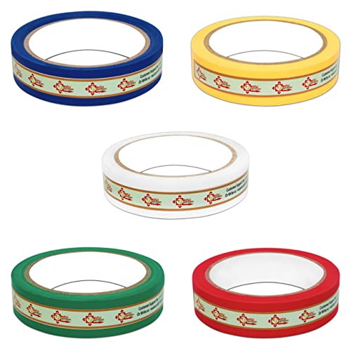 Image of Combo of Vastu Correction All Tape || 1 Inch || Length- 20 Meter Approx || Pack of 5 || Vastu Tape Remedy || Toilet Correction || Tape Remedy || Color-Red, Green, Blue, White, Yellow ||