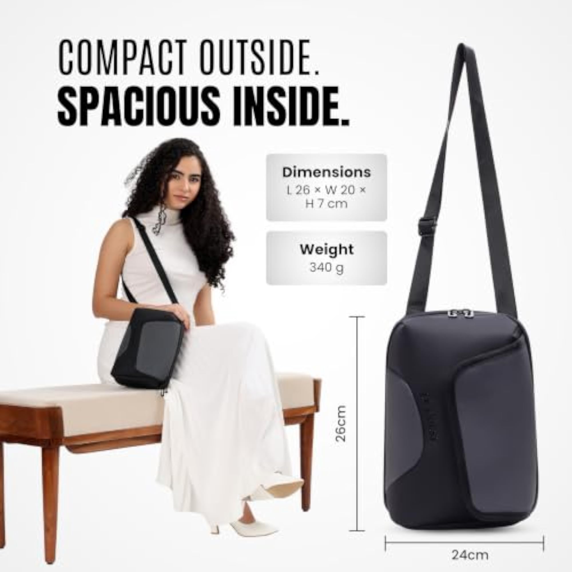 Water Resistant Premium Polyester Shoulder Bag