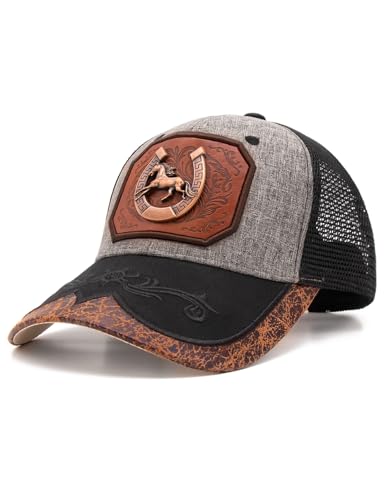 Image of TOPACC Western Trucker Hat for Men Women Cowboy Country Hat Snapback Cap