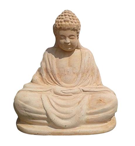 Buddha ca. 33 cm echt Terracotta Terrakotta Garten Deko Pyramide Figur