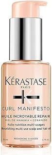 Kérastase Óleo Curl Manifesto Huile Incroyable Repair, Cabelos cacheados ou crespos, Definição de cachos, Mel de Manuka, Ceramidas, 50 ml
