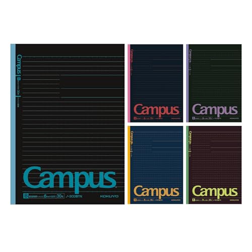 Cahier Campus KOKUYO pour étude et travail, carnets noirs semi-B5 pour organiser votre routine