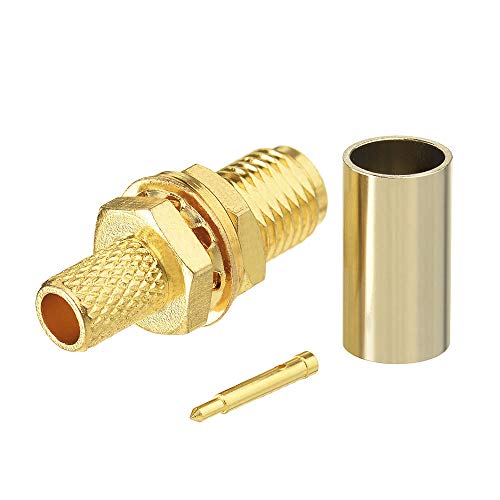 Superbat RG58 RPSMA Crimp Connector Kit 50ohm RPSMA Male+Female Solder Coax Connector for RG58 RG303 RG141 RG142 RG400 LMR195 Cable 10Pcs - Image 3
