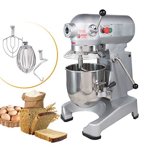 Commercial Food Mixer 10Qt Stand Mixer Multifunctional Electric Food Mixer With Grinder Head Linker 400W 3 Speeds Adjustable Dough Mixer 404/225/125 Rpm Heavy Duty With Etl Standard #TOP1