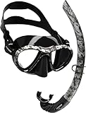 Cressi Unisex-Adult Metis + Corsica Combo Maske & Schnorchel, Schwarz Hunter, ONE Size