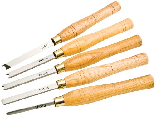 Woodstock D4067 Lathe Chisel Set HSS, 5-Piece