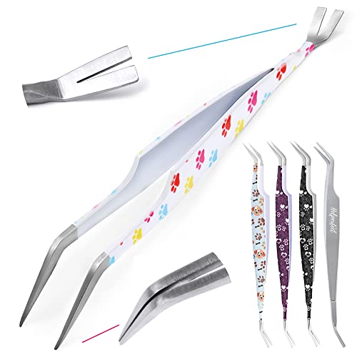 Helperfect® 2 en 1 Pinzas Garrapatas & Gancho Garrapatas - Pinzas para Perros y Gatos Combinadas para una Protección Segura - Herramientas para Garrapatas de Todos los Tamaños Cover