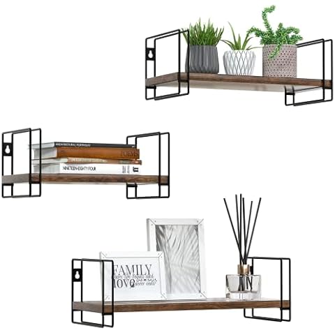 J JACKCUBE DESIGN Torched Wood Floating Shelves Set Cover