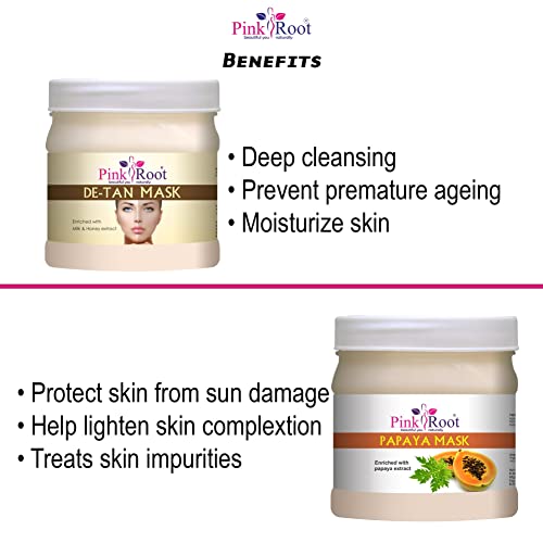 Image of Pink Root Diamond Mask 500gm with Papaya Mask 500gm