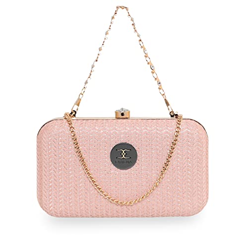 Image of ESBEDA Glitter Shine Oval shape Clutch Solid Pattern For Women | Gift For Women