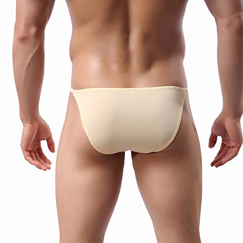 Mendove Men's Sexy Bikini Briefs Low Rise Ice Silk Underwear4