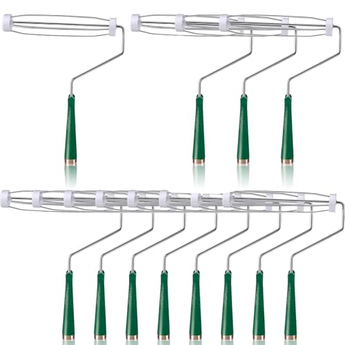 Image of Gerrii 9 Inch Paint Roller Painting Roller Frame 5 Wire, 12 Pcs, Green