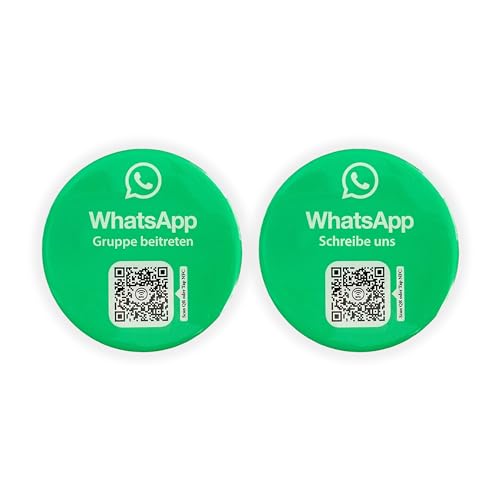 WhatsApp Aufkleber für Unternehmen, Firmen, Vereine, Fans | mit QR-Code und NFC | outdoortauglich und langlebig | hochwertige 3D Doming Optik (1) WhatsApp Aufkleber für Unternehmen, Firmen, Vereine, Fans | mit QR-Code und NFC | outdoortauglich und langlebig | hochwertige 3D Doming Optik (1)