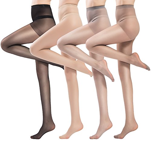 Image of 4 Pack 8D Ultra-thin Pantyhose Office Clerk Staff Silk Stockings for Womens