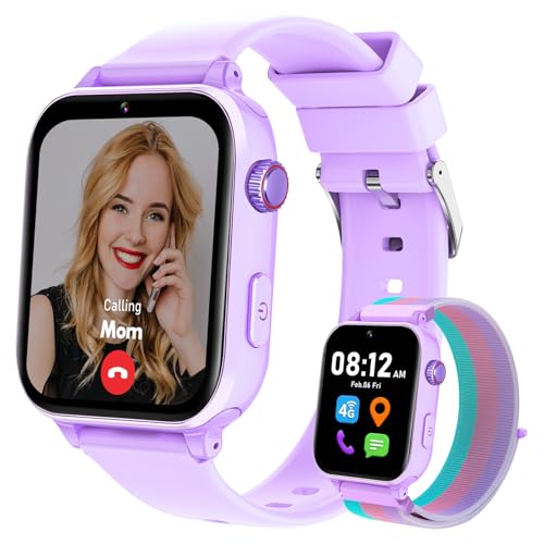 Xipax 4G Kids Smart Watch for Boys Girls with GPS Tracker, Kid Smartwatch Phone Call SOS Video Call for Kids Birthday Gift Ages 4-12