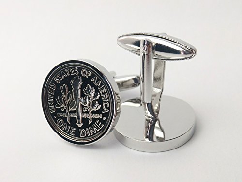 Worldcoincufflinks Cufflinks Rhodium Plated 1977 Birthday For Men 1977 Us Coin Cufflinks #TOP2