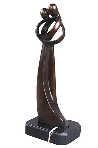 Estatua de pareja amorosa en bronce miniatura 2