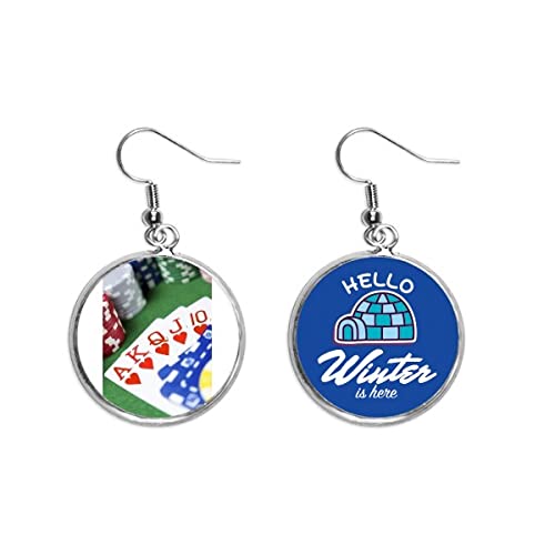 Pendientes de la gota del invierno que estilizan tu rostro con diseño póker