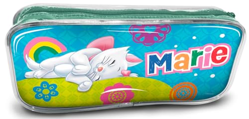 Estojo Escolar VMP RF16 Licenciado Disney Marie – Compartimento Unico com Zíper Reforçado para Canetas, Lápis e Acessórios Escolares.