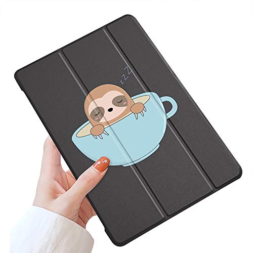 LuGeKe Sloth Case for iPad 10.2 inch 2019 iPad 7th Generation,Sleepy Sloth Patterned iPad Case Cover,Lightweight Slim Standing iPad Cover for Girls Boys,Cute Sloth