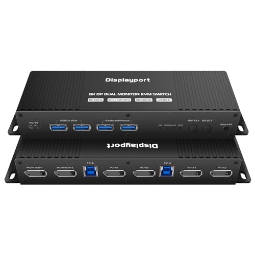 Image of HDMI Switch 4K 120Hz 2 in 1 Out 2 Por