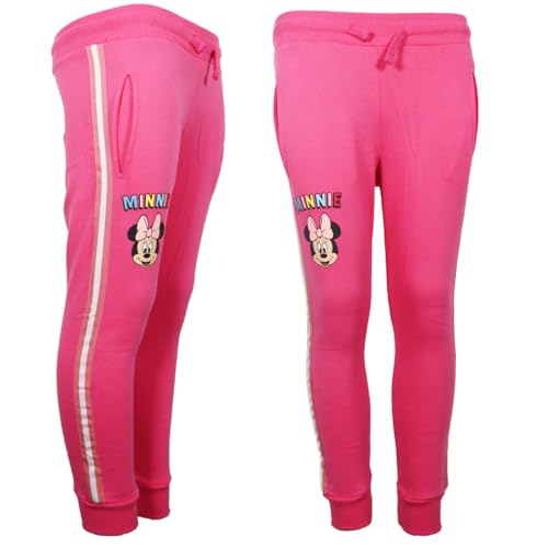 Disney Minnie Maus Kinder Jogginghose Mädchen Sporthose Sweathose 92–128 – Rosa oder Grau, Farbe: Rosa, Bekleidungsgröße: 104