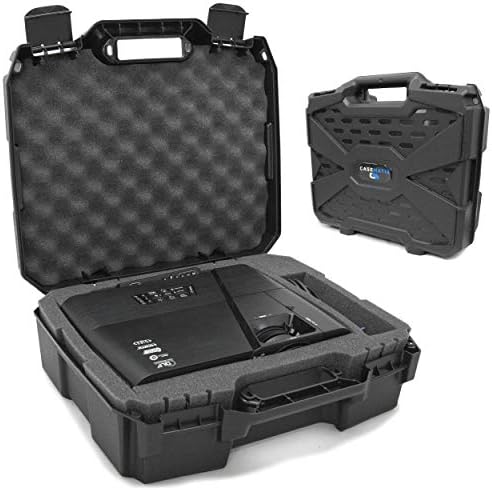 CASEMATIX Video Projector Hard Case with Customizable Foam Compatible with Epson VS240, EX3240, VS345, VS340, VS335W, EX7240 Pro, EX5240 Pro - Durable Hard Shell Travel Case with Padlock Rings