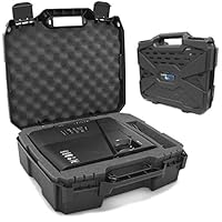 CASEMATIX Video Projector Hard Case with Customizable Foam Compatible with Epson VS240, EX3240, VS345, VS340, VS335W, EX7240 Pro, EX5240 Pro - Durable Hard Shell Travel Case with Padlock Rings