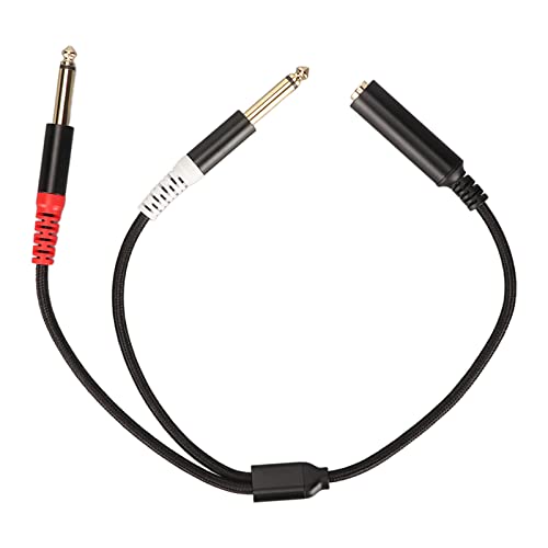 Cable divisor de audio estéreo 1/4 con doble conector macho miniatura 7