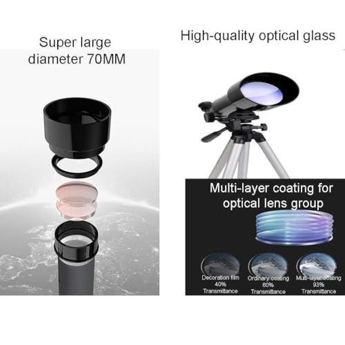 Telescopio refractor 70mm para principiantes en astronomía miniatura 5