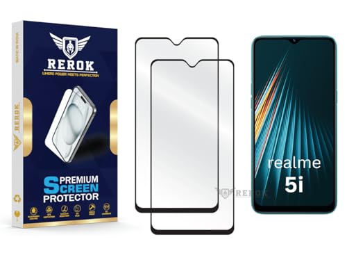 Image of Gorilla Tempered Glass Screen Protector Compatible with Realme 5i [Pack of 2] | Edge-to-Edge, Bubble-Free, Case Friendly, Easy Installation Kit
