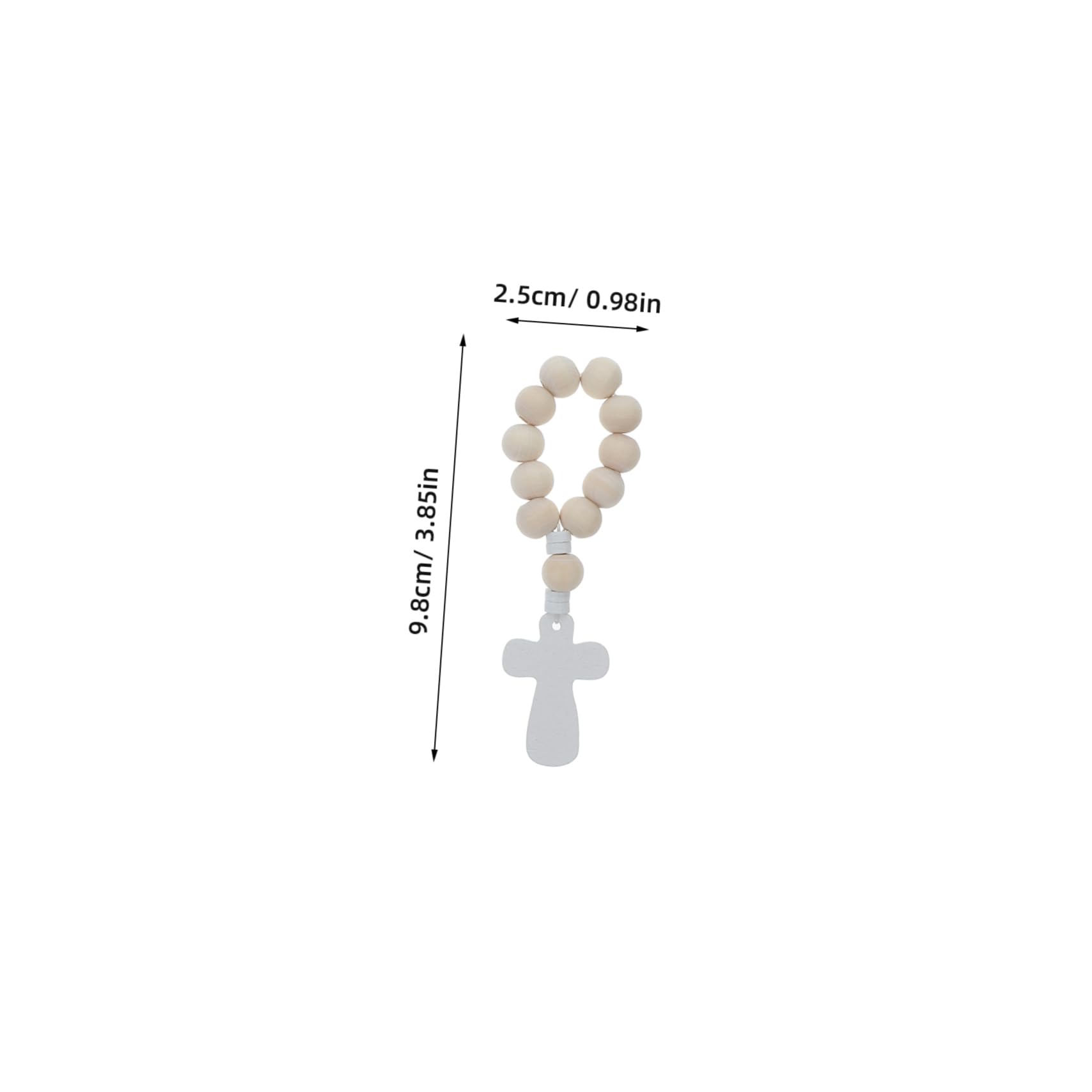 Housoutil Sets de Bracelets Chapelet en Bois et Paquet en Filet avec Perles Lisses pour Baptême Lot de 40 Fête et Célébrations, Accessoires de Prière pour Bébé