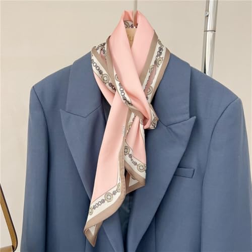 Head Scarf Hair Neck Scarves For Women Fashion Silky Satin Headscarf Wrap Breathable Neck Scarves For Handbag 59X5.9 inch3