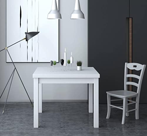 Table carrée 90x90 cm ouvrable : la solution aux petits espaces pour recevoir sans encombre - 2