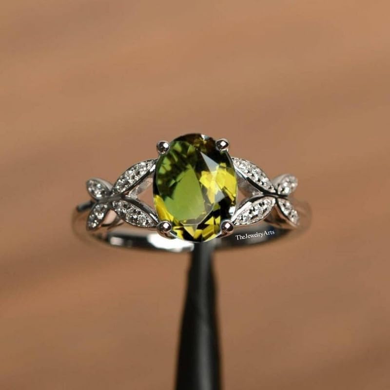 Color Changing Sultanite 925 Sterling Silver Turkish Gemstone Ring Bridal Sultanite Jewelry with Shifting Colors Elegant Silver Ring for Engagement, Proposal, or Gift