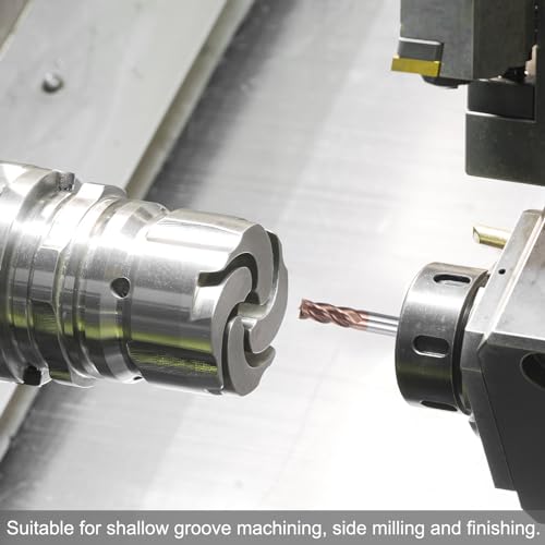 QUARKZMAN 2 Stück 5mm Durchmesser 5mm Schaft Vierkant-Nasenfräser 4 Schneiden HRC55 Hartmetall AlTiN-beschichtete CNC-Fräser-Werkzeuge für Endfräsen CNC-Bearbeitung, Schwarz