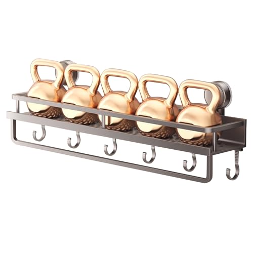 Generisch Estantería de ducha para baño de succión - Juego de organizador de baño con ventosa, jabonera con ganchos para cocina, dormitorio, sala de estar, organización de hotel para tus