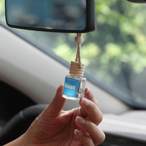Image of Air Freshener Hanging, Essential Oil Diffuser for Car, Hanging Car Air Freshener, Long Lasting Automobile Aromatherapy Diffuser Bottle