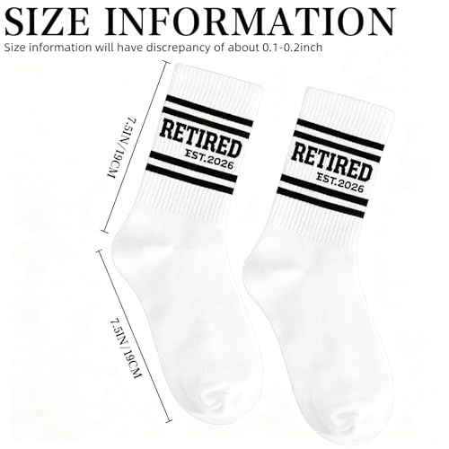 Skdgih Retirement Gifts for Men Women, Funny Embroidered Retired Socks Est 2026, Retirement Party & Farewell Gift for Coworker, Dad, Mom, Boss,Teacher, Nurse — view 6