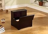 King's Brand Cherry Finish Wood Bedroom Bed Storage Step Stool