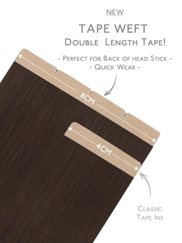 Image of WENNALIFE Invisi Edge 8cm Tape in Hair Extensions Human Hair