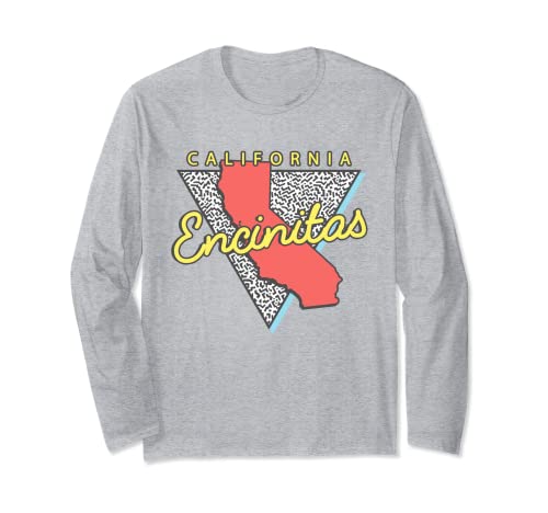 Encinitas California Retro Triángulo CA City Manga Larga
