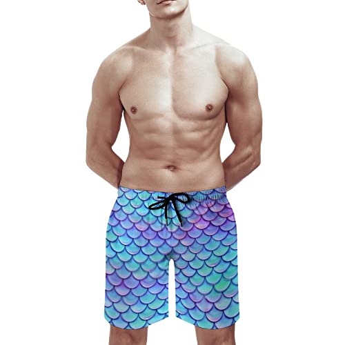 Men's Summer Quick Dry Swim Trunks Mermaid Beach Board Shorts Bathing Suits3