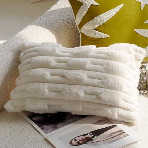 Housse de coussin haut de gamme chenille douce 45x45 avec bordures - 2