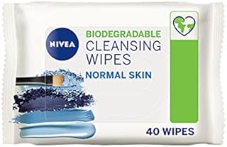NIVEA Biodegradable Cleansing Wipes Normal Skin (40 sheets), Biodegradable Wipes made from 100% Plant Fibres, Make-Up Wipes, Face Wipes Makeup Remover