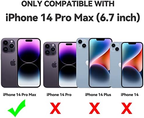 BinBoom Crystal Clear for iPhone 14 Pro Max Case 6.7 inch, with [ Built in Screen Protector ] + [ Camera Lens Protector ], Shockproof Military Grade 360 Full Protective Cover (iPhone 14 Pro Max)