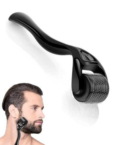IPNSDON Beard Roller 0,5 mm, Derma Roller, Beard Roller, estimula el crecimiento la barba y el cabello, Micro Needle Roller Skin and Hair Care Men and Women, reduce cicatrices del acné y las estrías