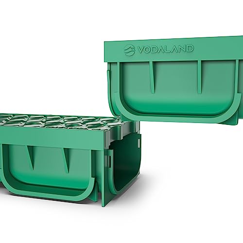 Vodaland - 4 Inch Trench Drain System With Grate - Green - Easy 2 (3) #TOP1
